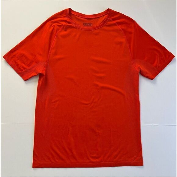 Patagonia Short-Sleeved Capilene Cool Trail Tech Shirt Bright Orange Size Large - Picture 1 of 9